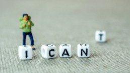 Metaphoric image of 'I CAN' spelt in blocks to signify that a person can succeed with any goal they have set themselves.